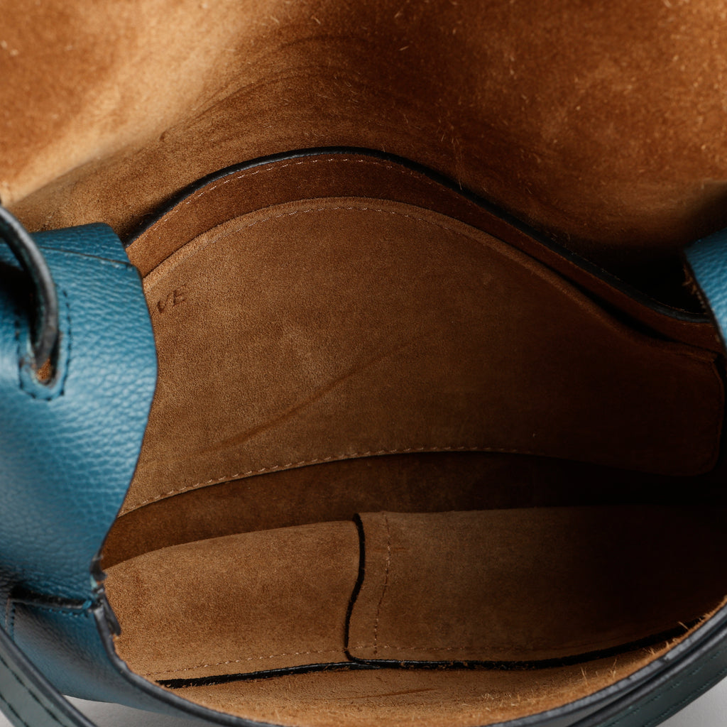 Small Gate Crossbody, Petroleum Blue Cypress Calfskin