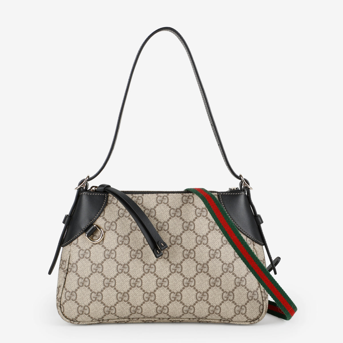Small Supreme Emblem Shoulder Bag, Coated Canvas/Black
