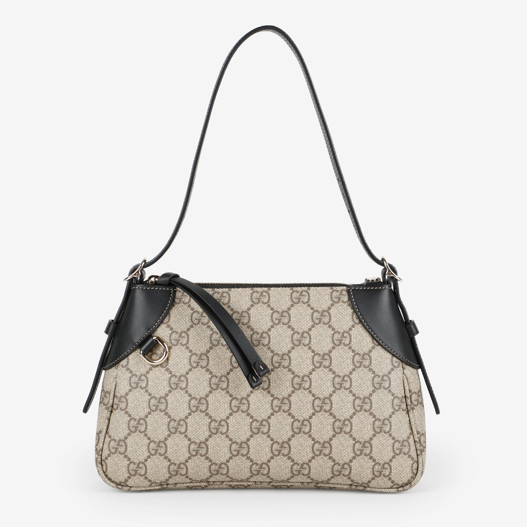 Small Supreme Emblem Shoulder Bag, Coated Canvas/Black