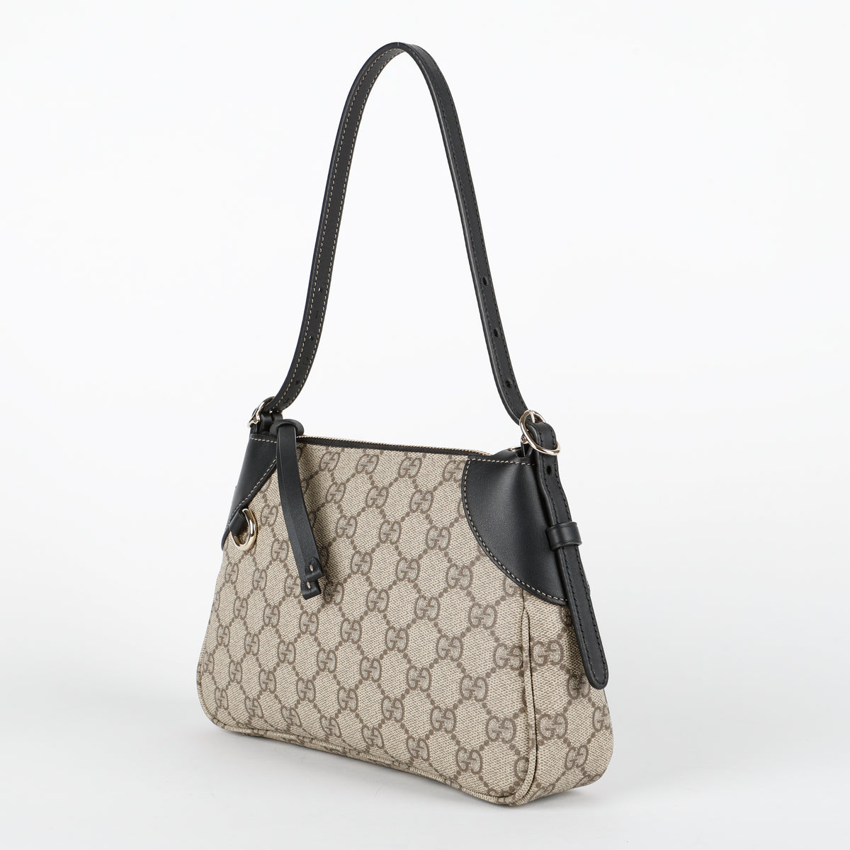 Small Supreme Emblem Shoulder Bag, Coated Canvas/Black