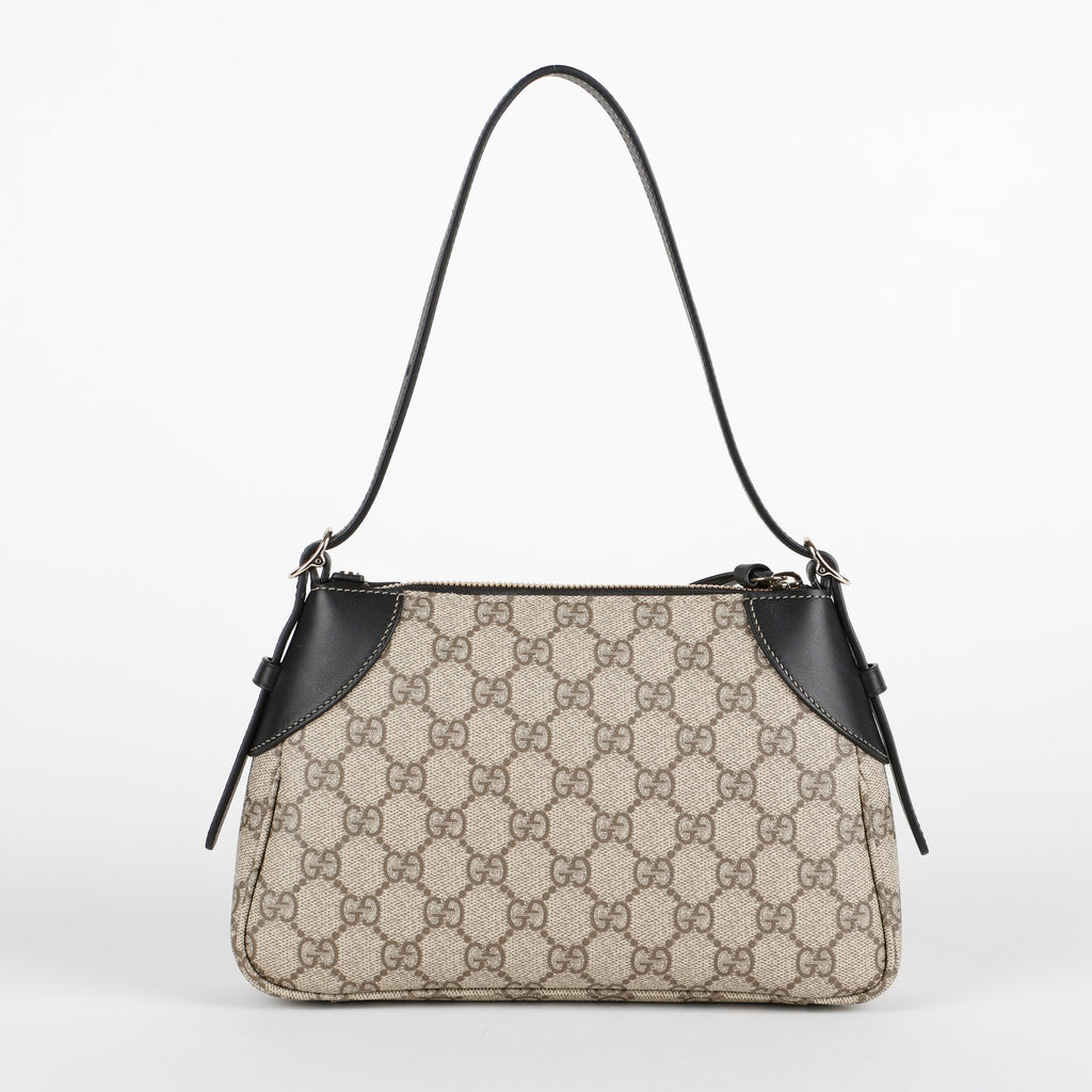 Small Supreme Emblem Shoulder Bag, Coated Canvas/Black