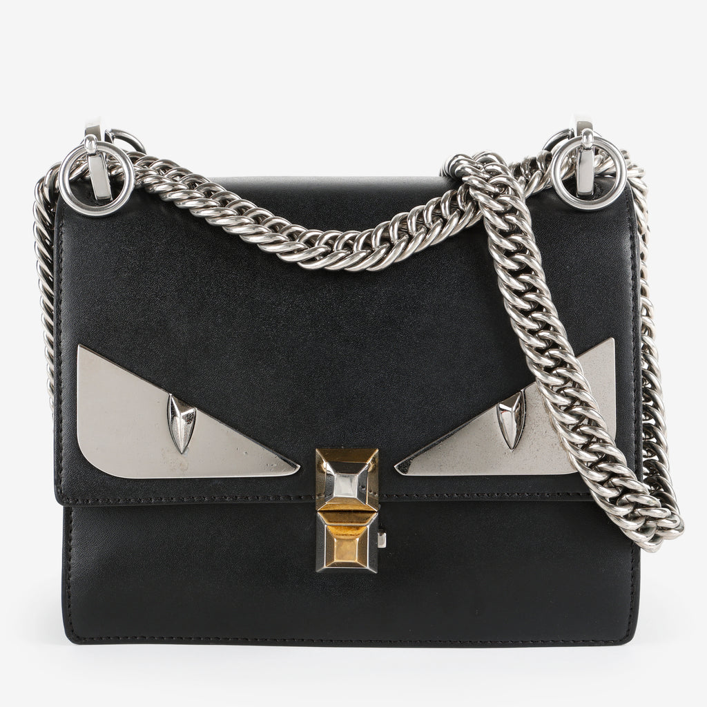 Small Kan I Monster Eyes Studded Shoulder Bag, Black