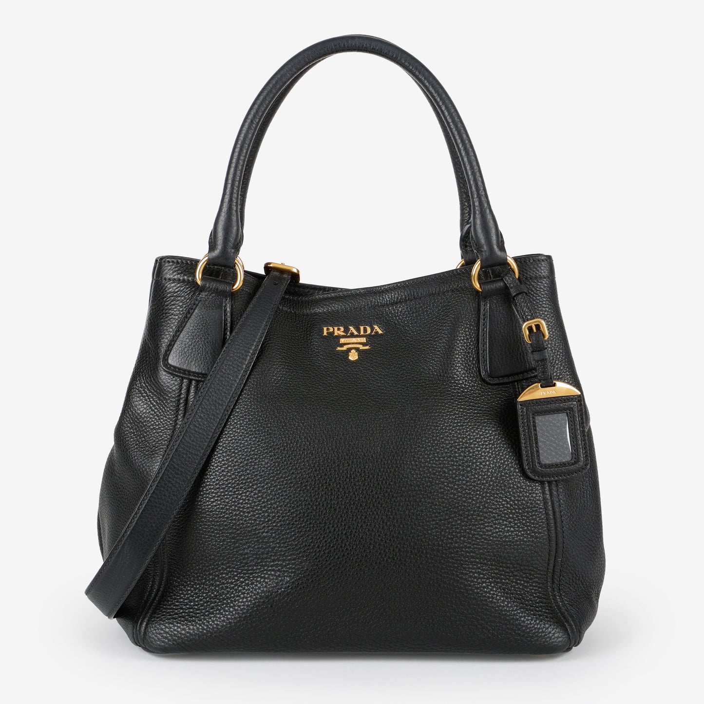 Medium Gardener Tote, Black Grained Calfskin