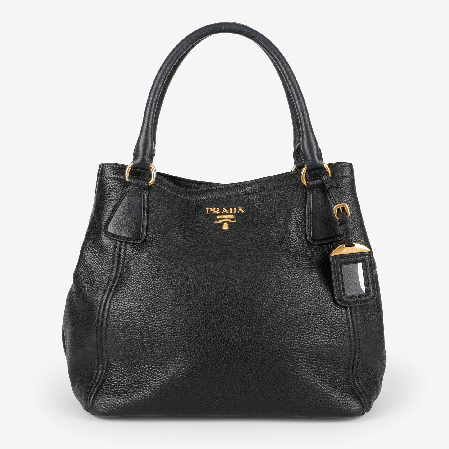 Medium Gardener Tote, Black Grained Calfskin