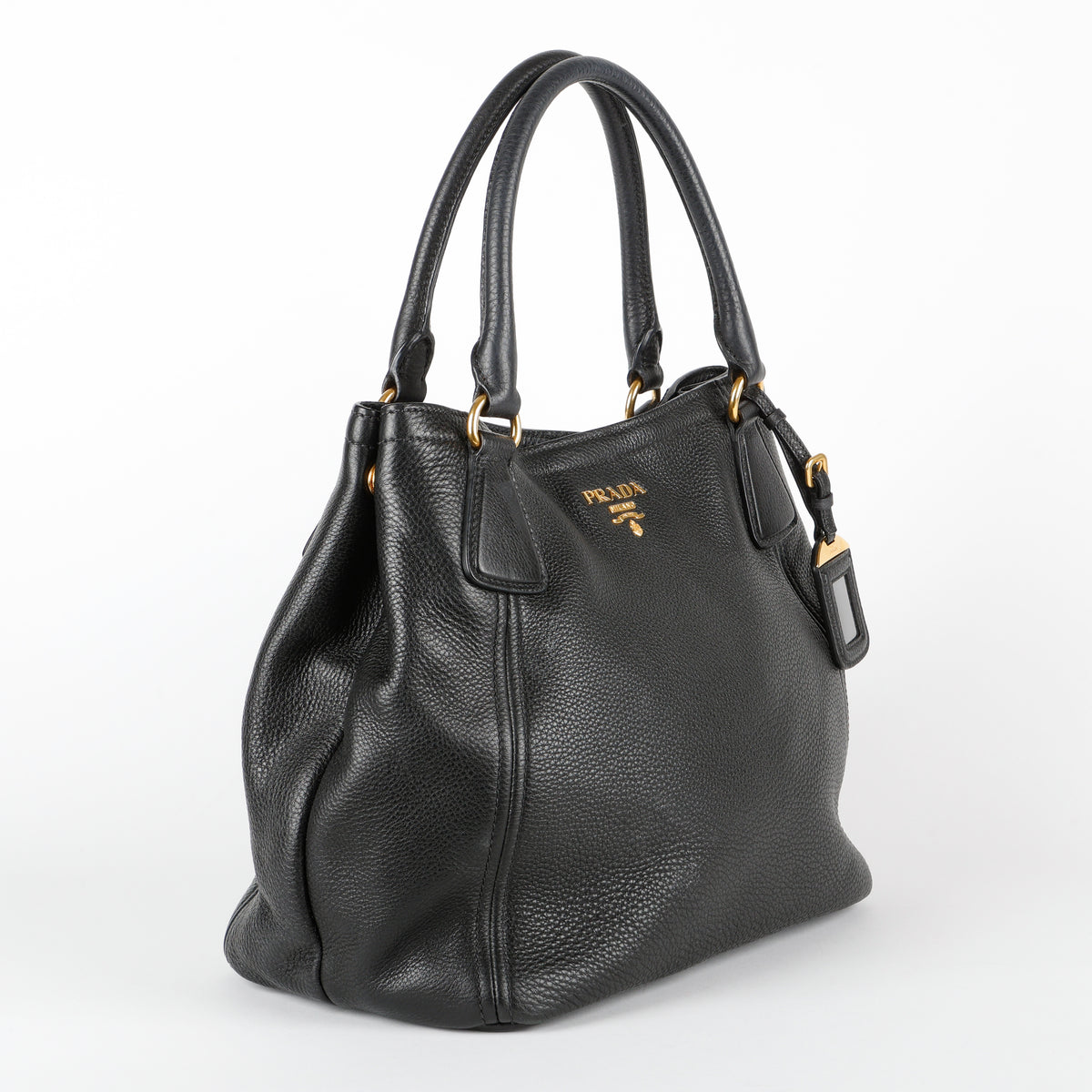 Medium Gardener Tote, Black Grained Calfskin