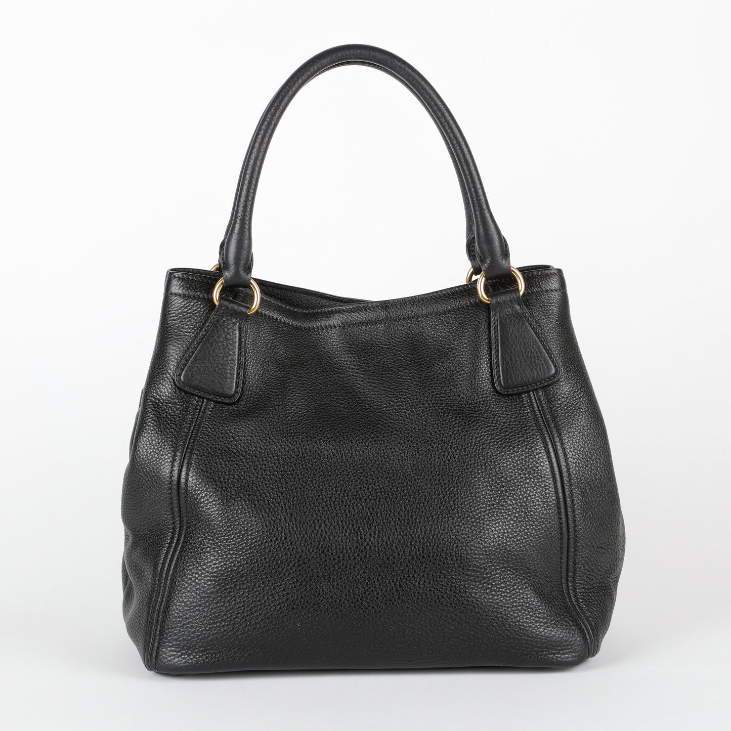 Medium Gardener Tote, Black Grained Calfskin
