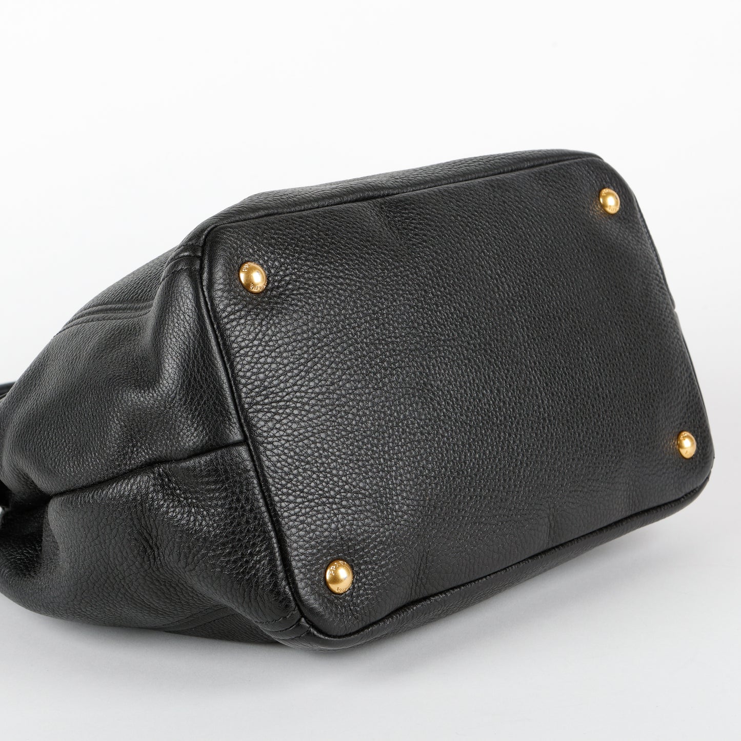 Medium Gardener Tote, Black Grained Calfskin