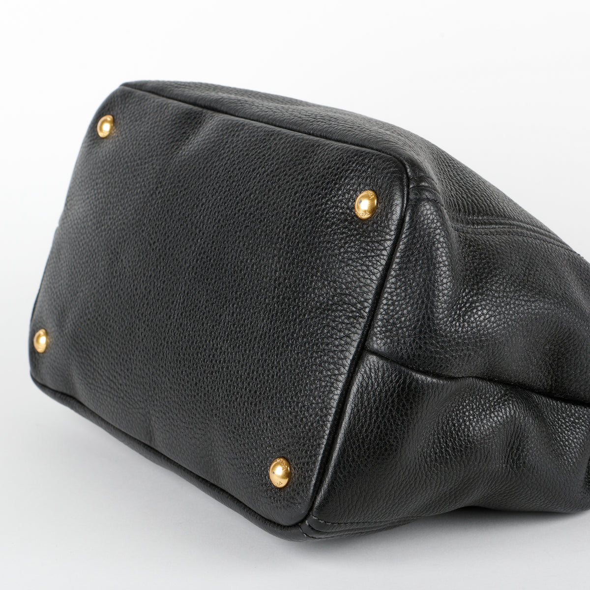 Medium Gardener Tote, Black Grained Calfskin
