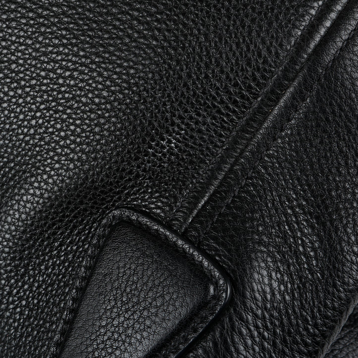 Medium Gardener Tote, Black Grained Calfskin