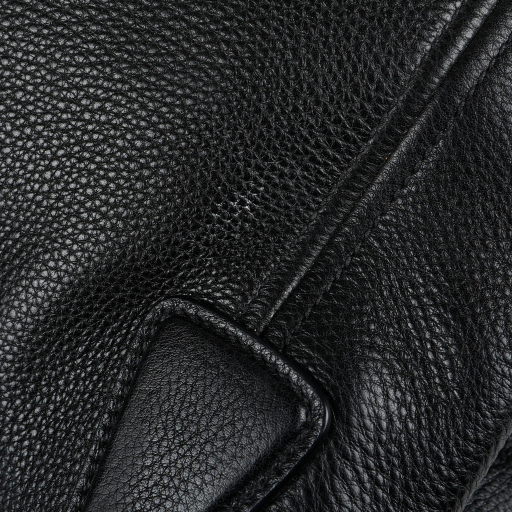 Medium Gardener Tote, Black Grained Calfskin