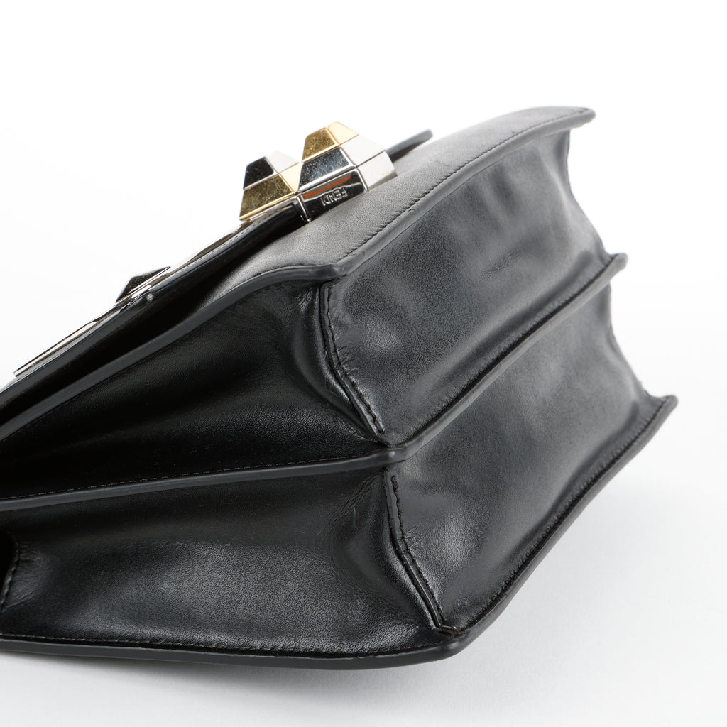 Small Kan I Monster Eyes Studded Shoulder Bag, Black