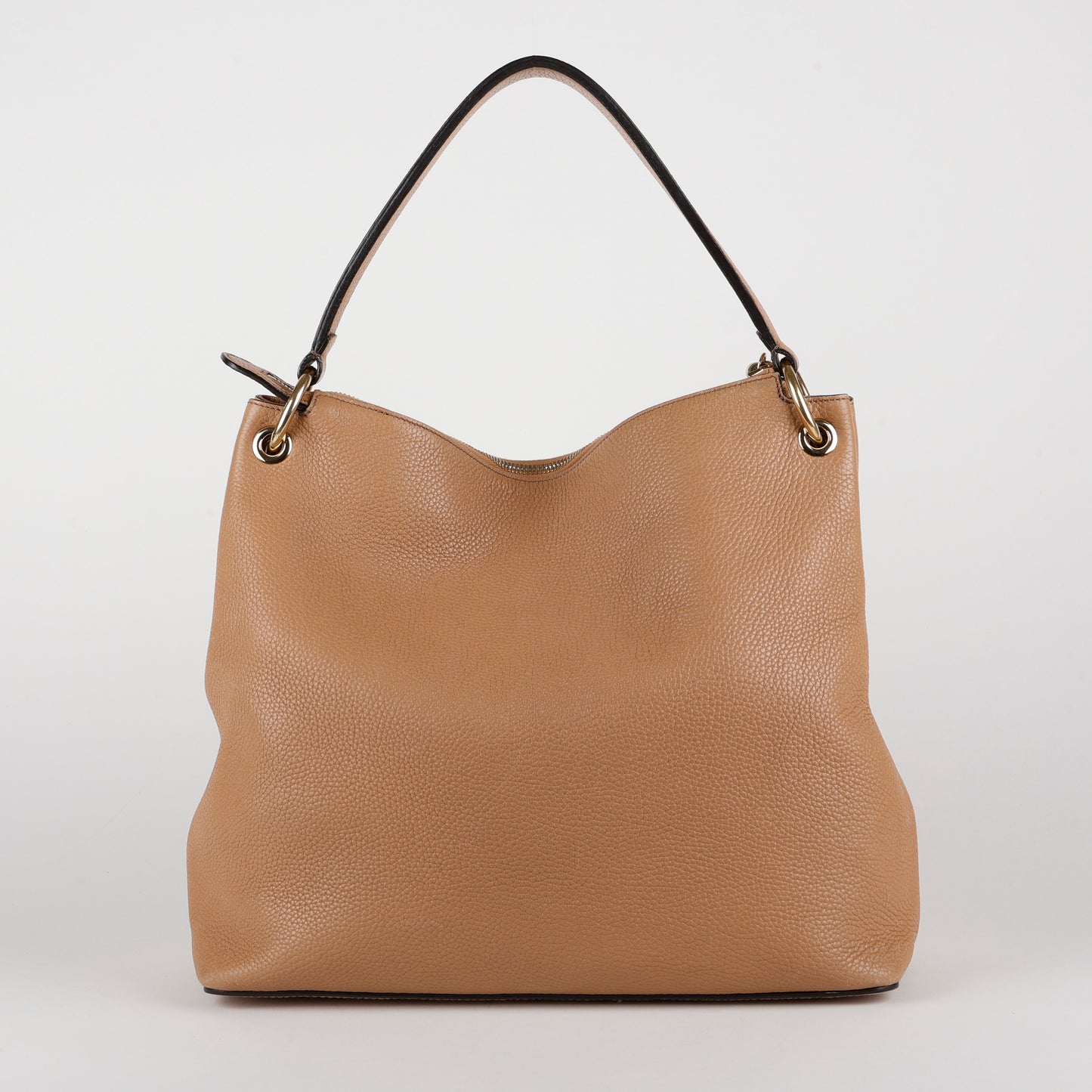 Soho Convertible Tote, Beige Grained Calfskin
