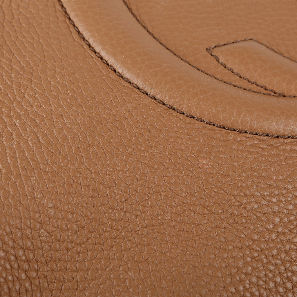 Soho Convertible Tote, Beige Grained Calfskin