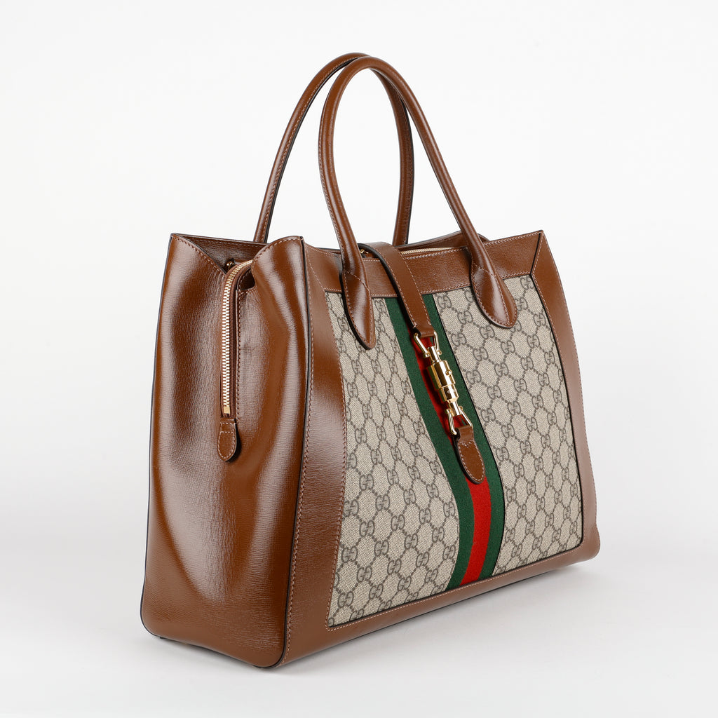 Large Jackie 1961 Tote, Canvas/Brown