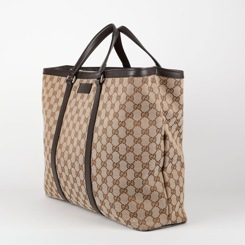 Large Joy Tote, Canvas/Brown