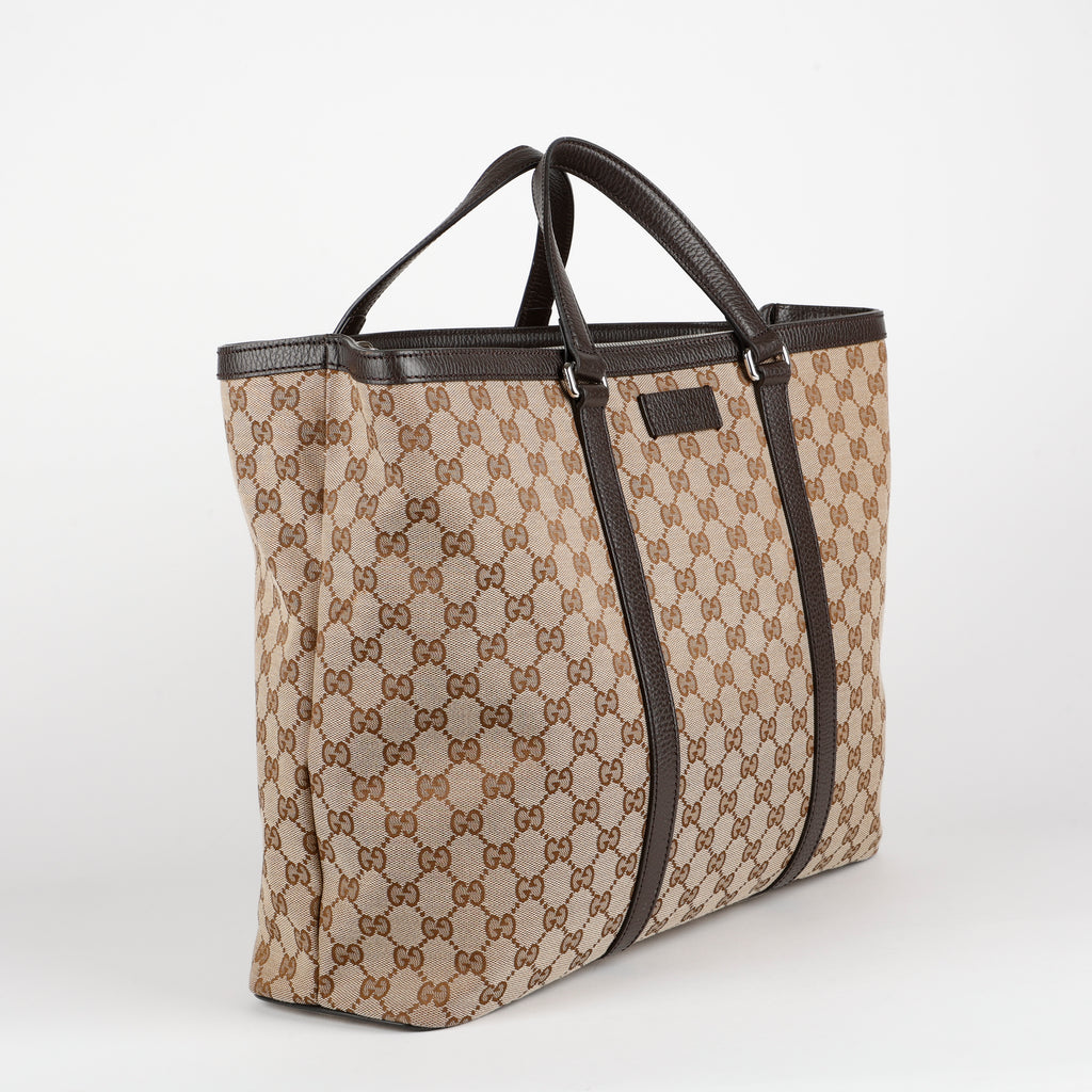 Large Joy Tote, Canvas/Brown