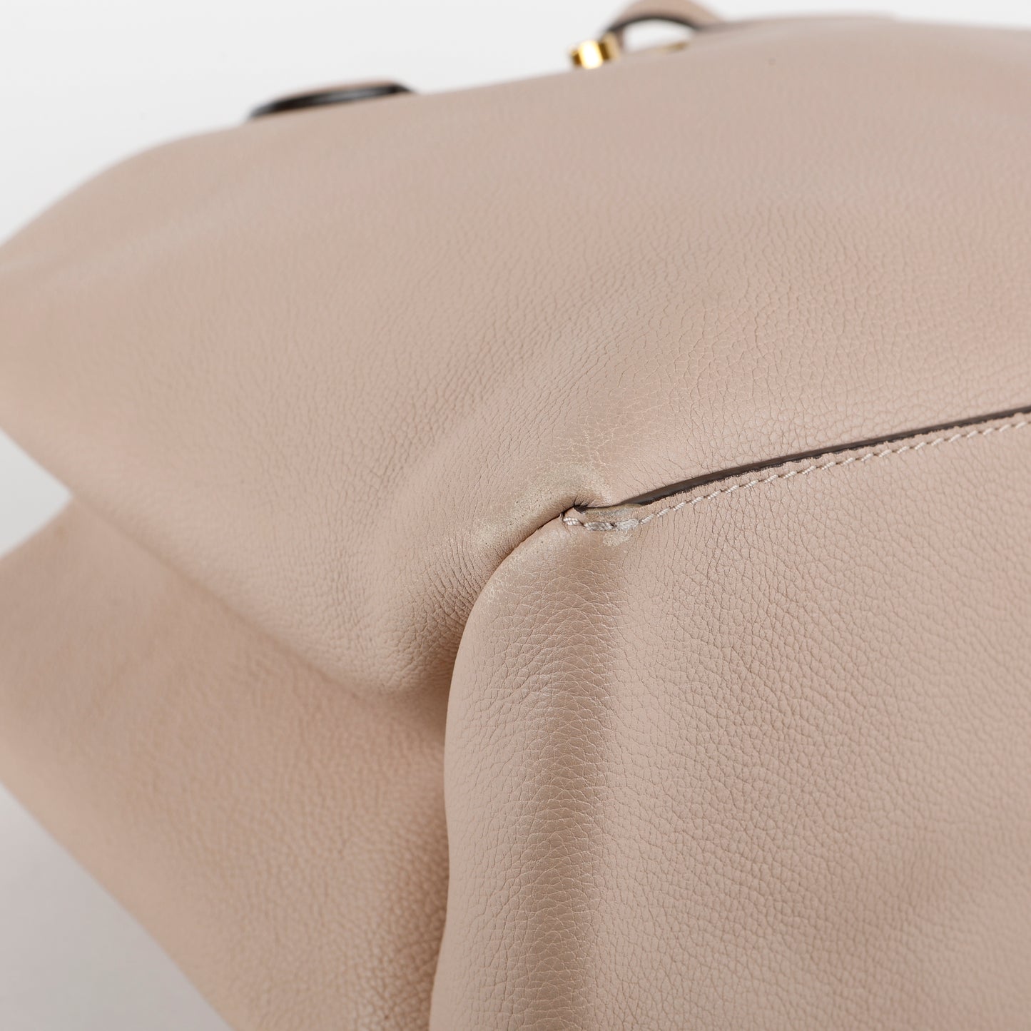 LockMe Shopper, Greige Grained Calfskin