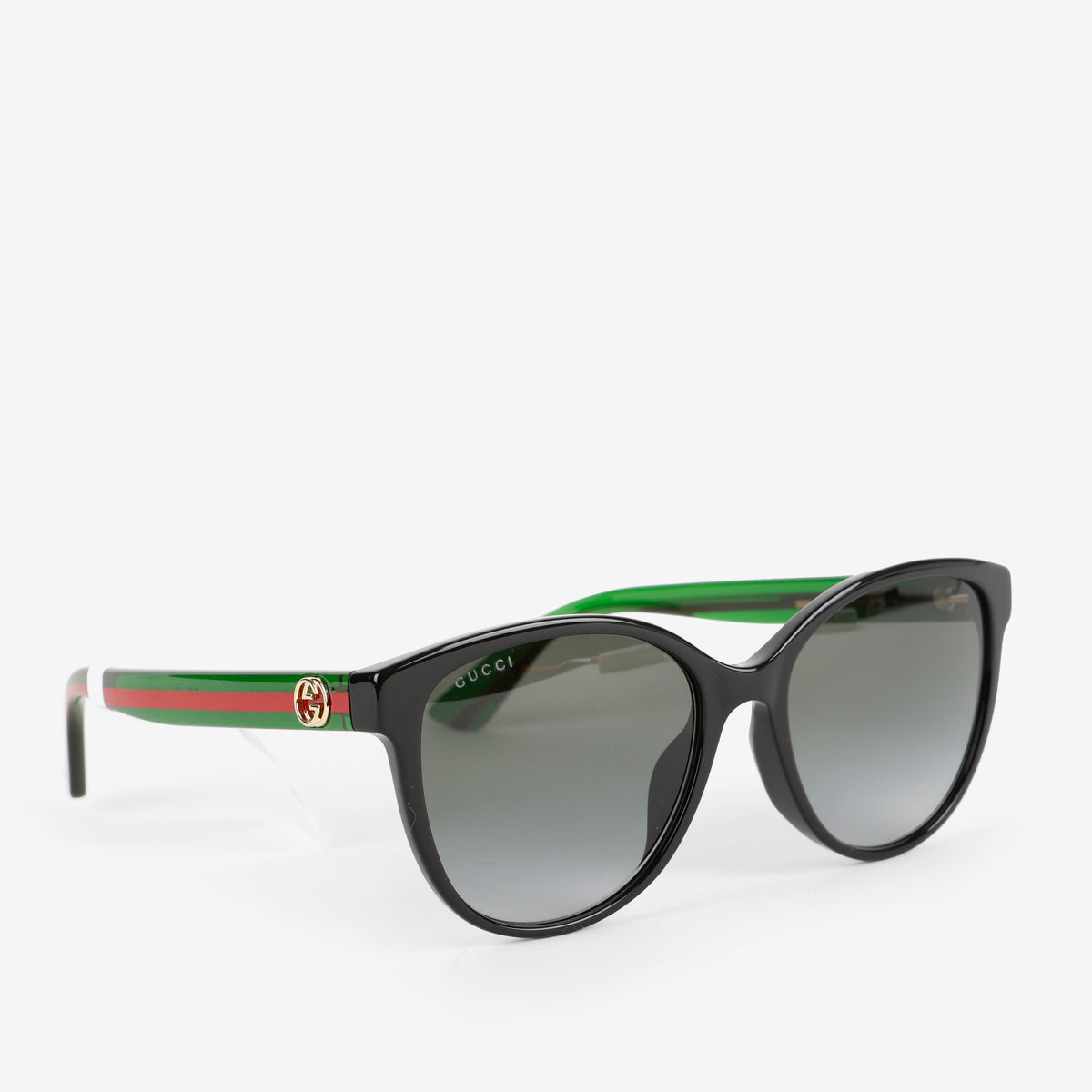 Black/Green Cat 3 Oversized Sunglasses