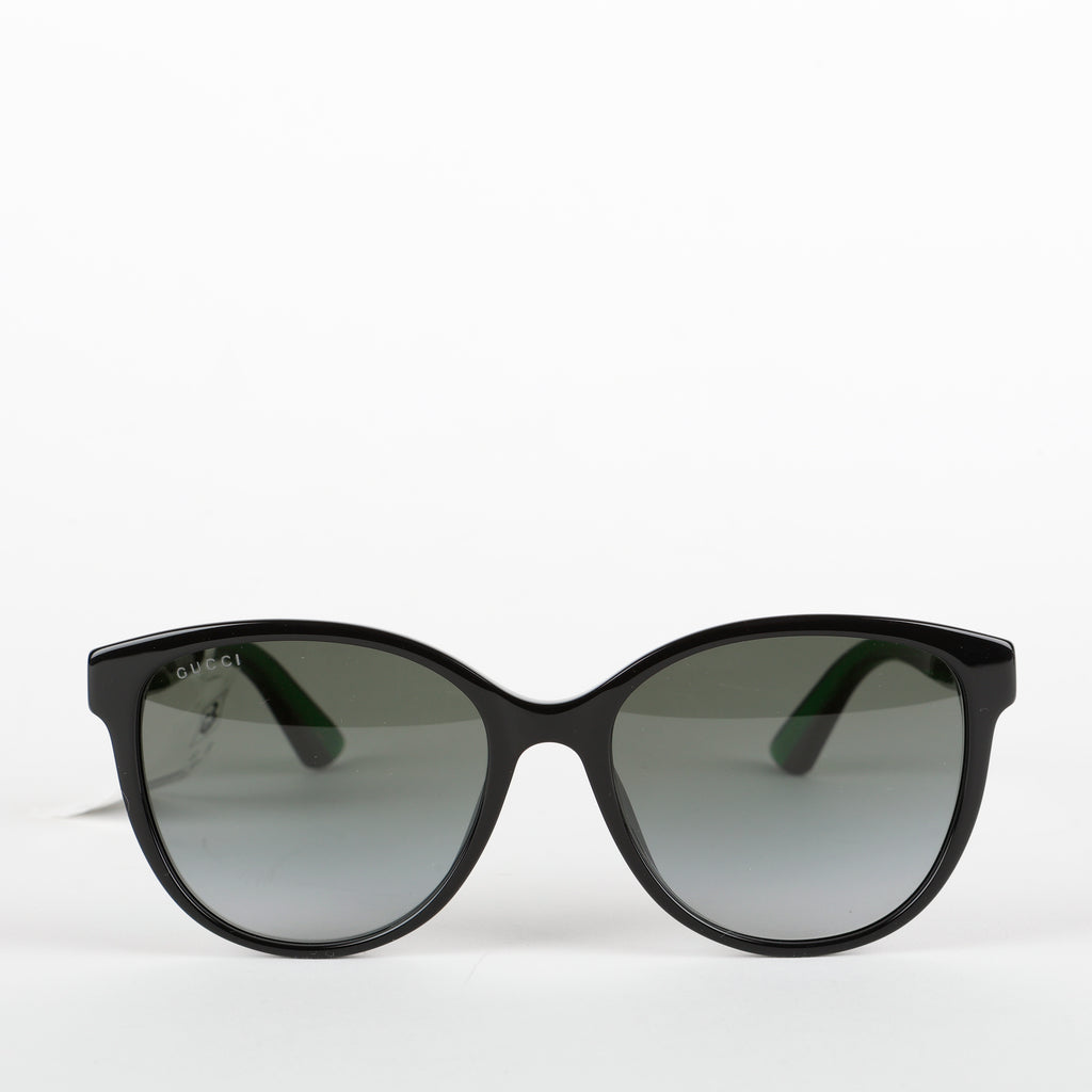 Black/Green Cat 3 Oversized Sunglasses