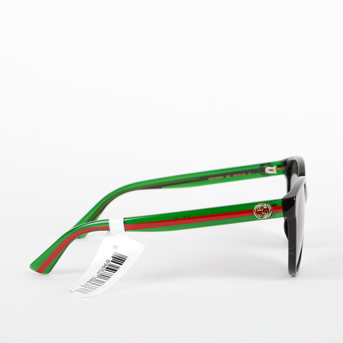 Black/Green Cat 3 Oversized Sunglasses