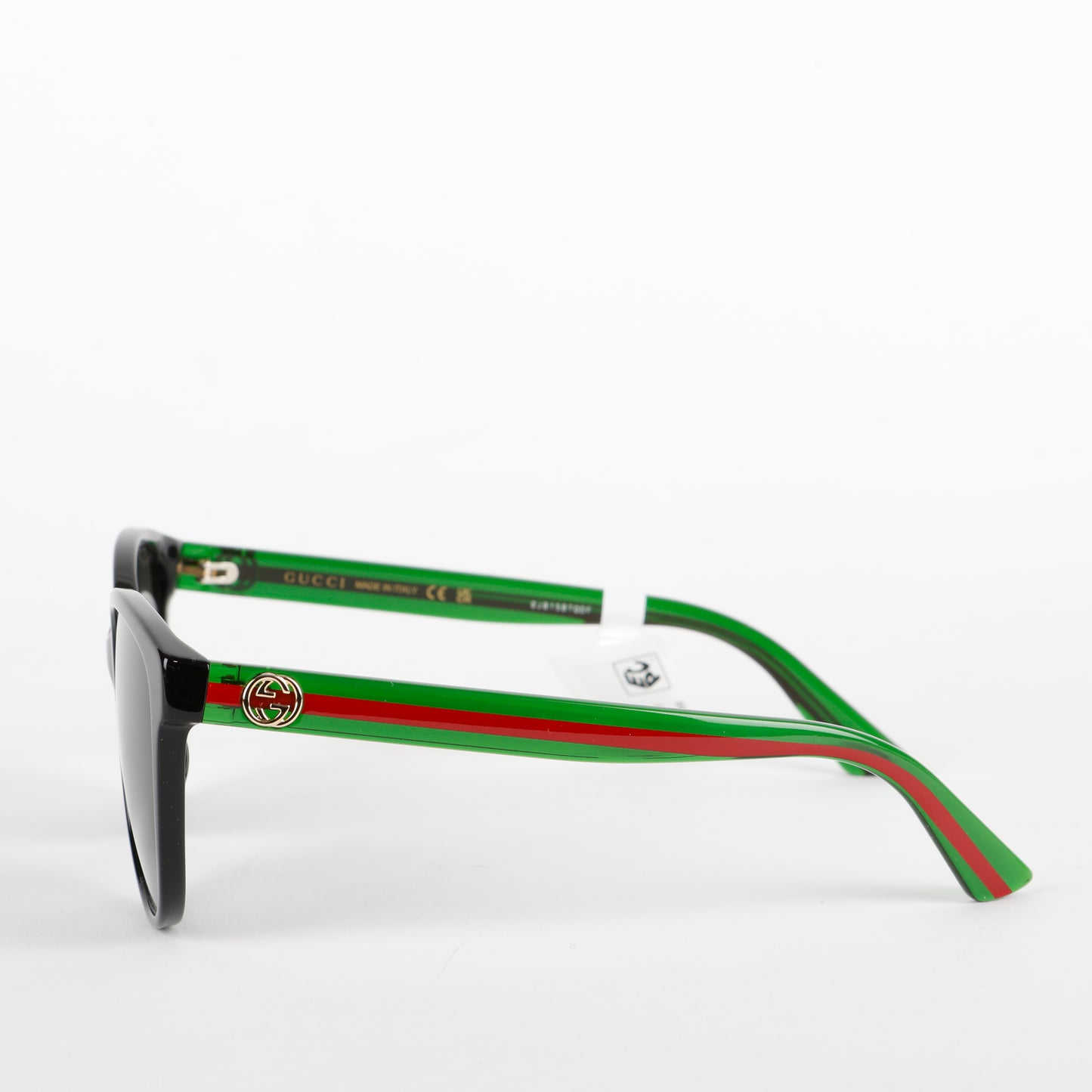 Black/Green Cat 3 Oversized Sunglasses