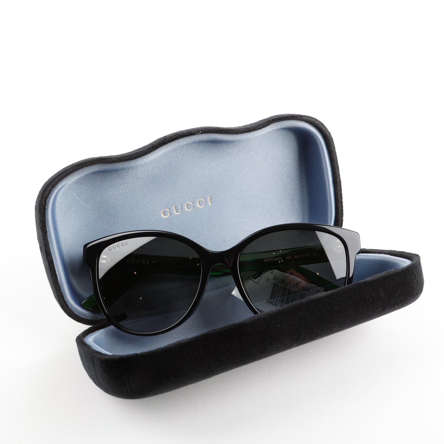 Black/Green Cat 3 Oversized Sunglasses