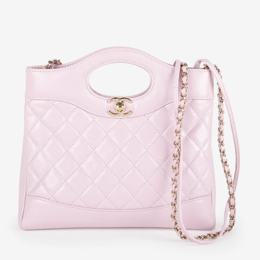 31 Mini Shopping Bag, Lilac Glazed Calfskin