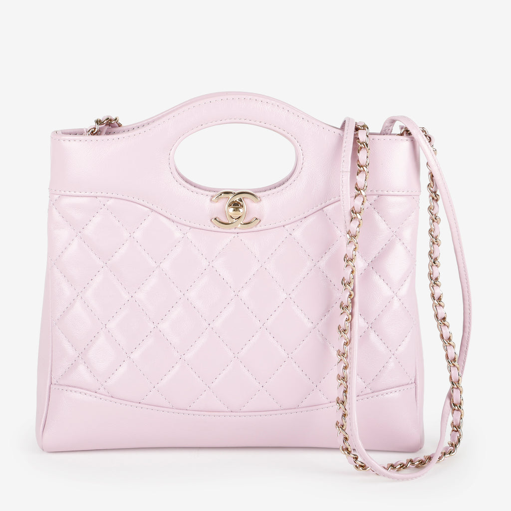 31 Mini Shopping Bag, Lilac Glazed Calfskin