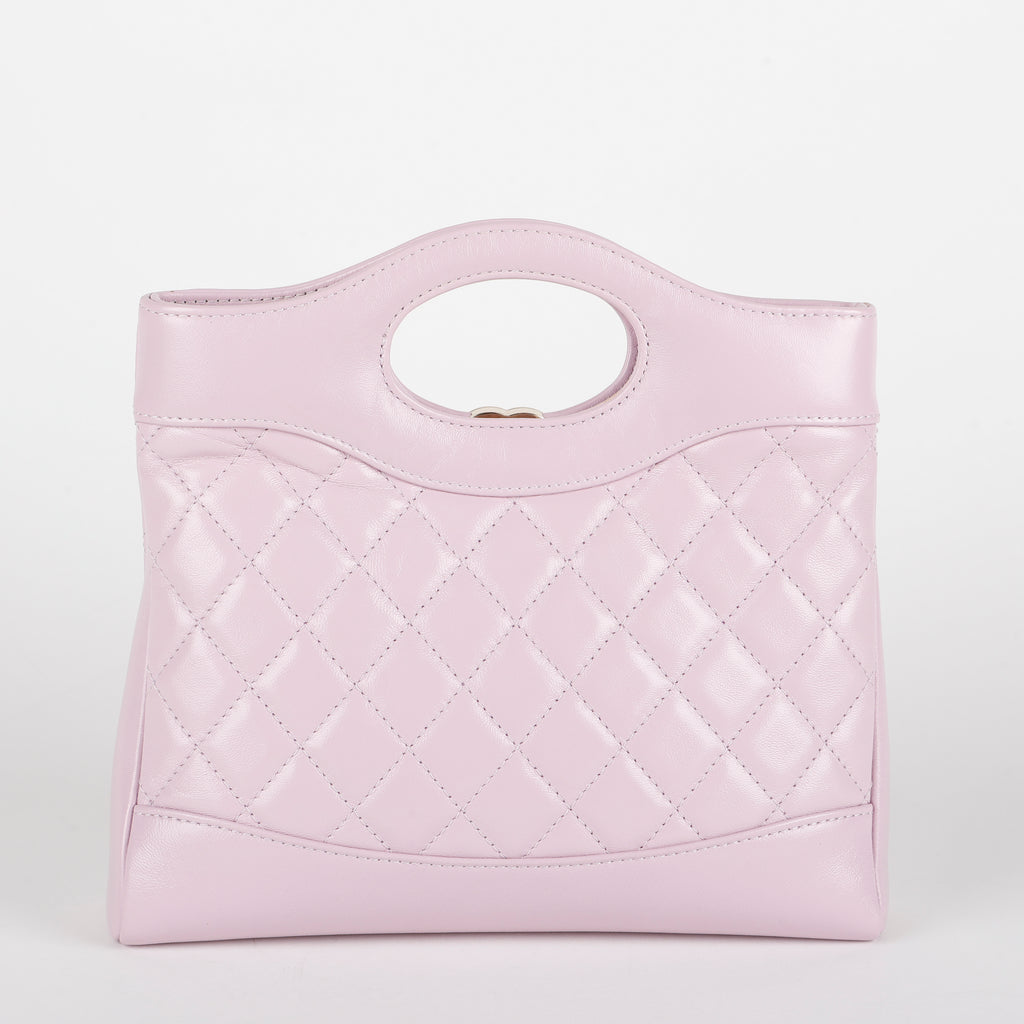 31 Mini Shopping Bag, Lilac Glazed Calfskin