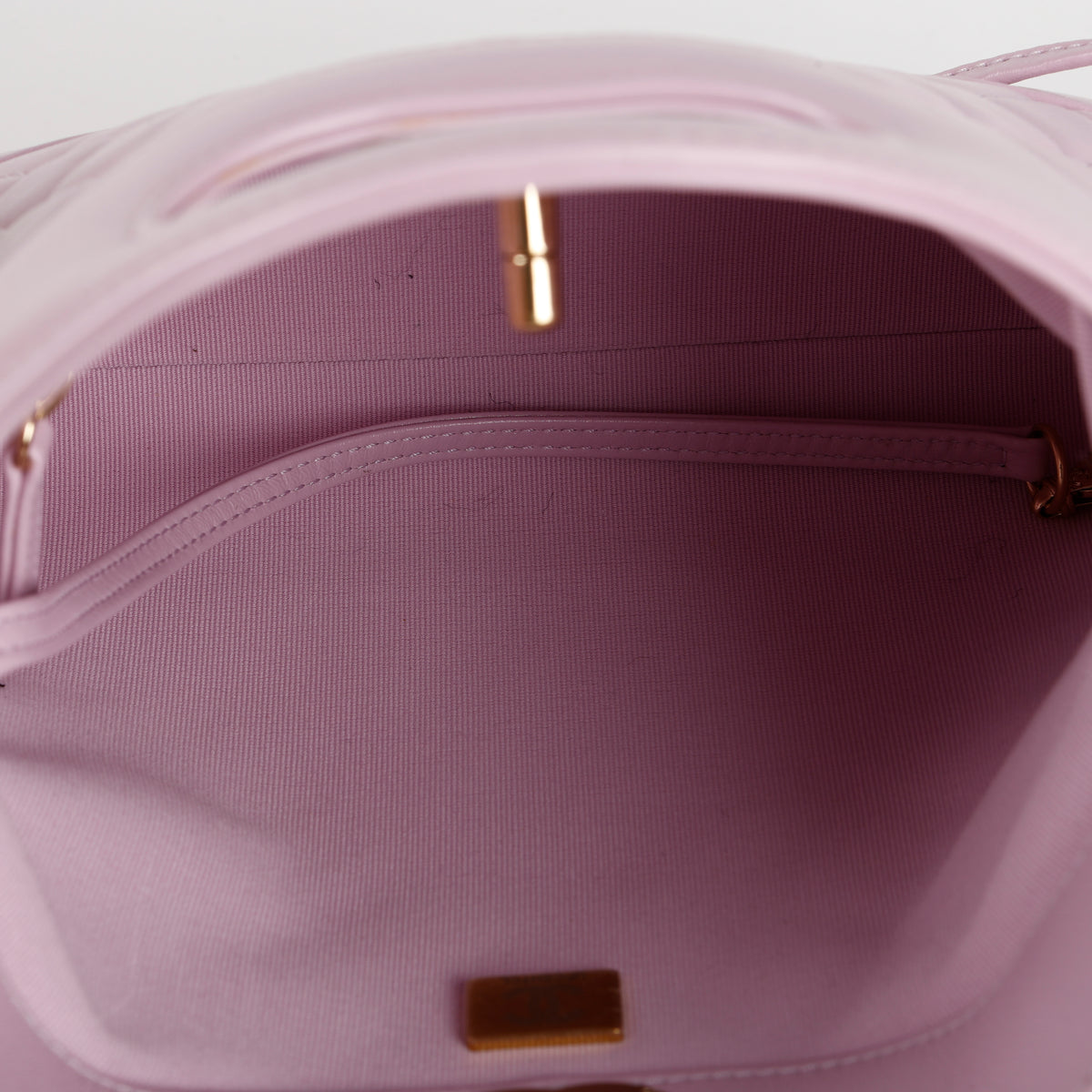 31 Mini Shopping Bag, Lilac Glazed Calfskin