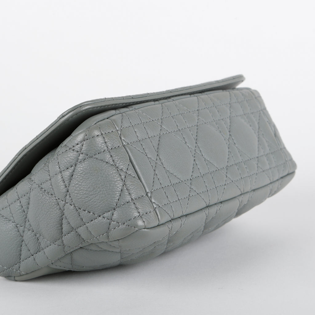 Small Caro, Cannage Quilted Calfskin Grey