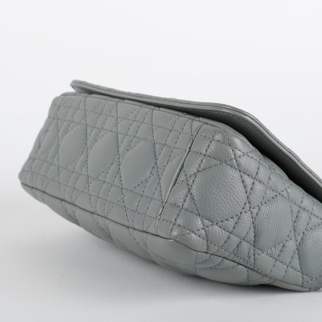 Small Caro, Cannage Quilted Calfskin Grey