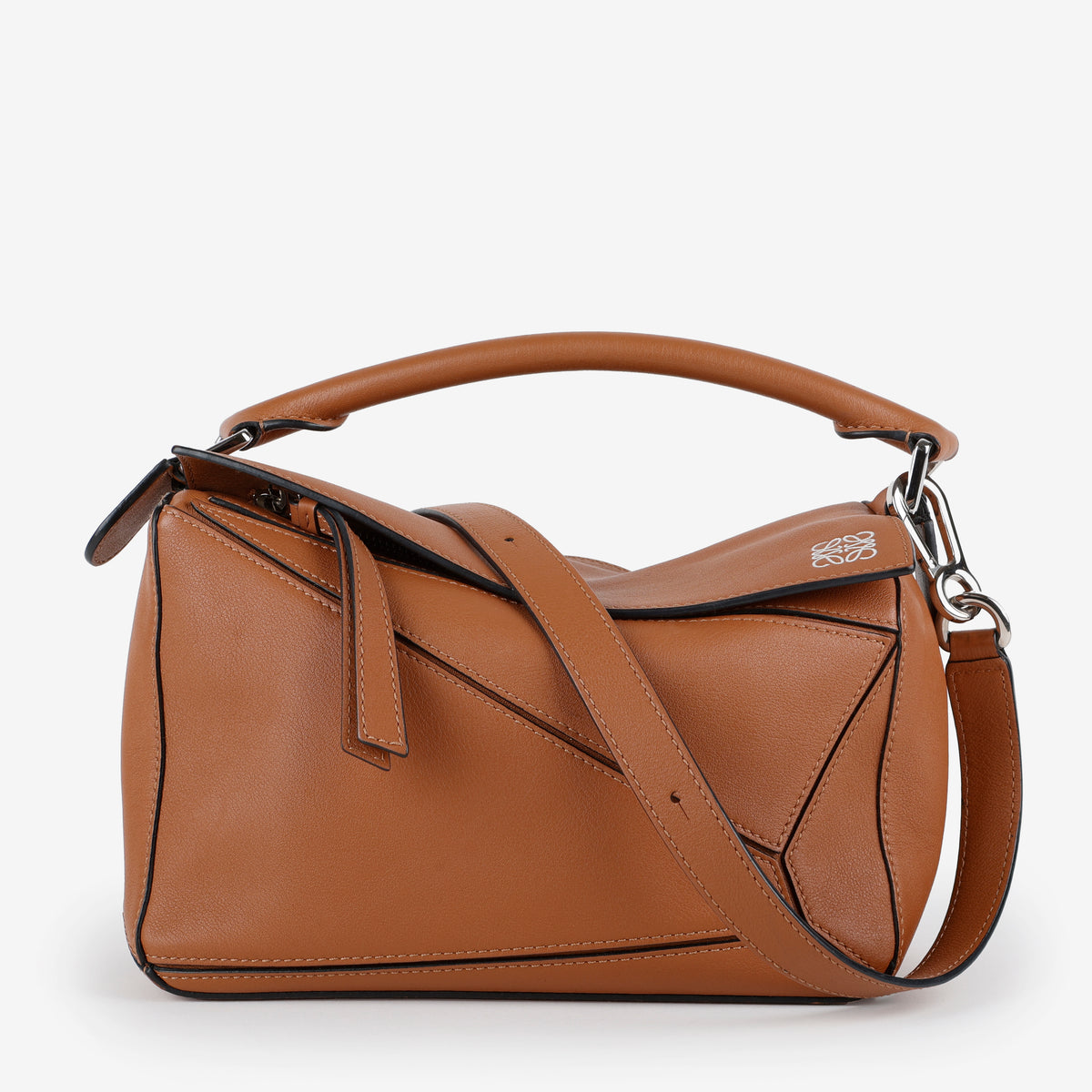 Medium Puzzle, Tan Calfskin