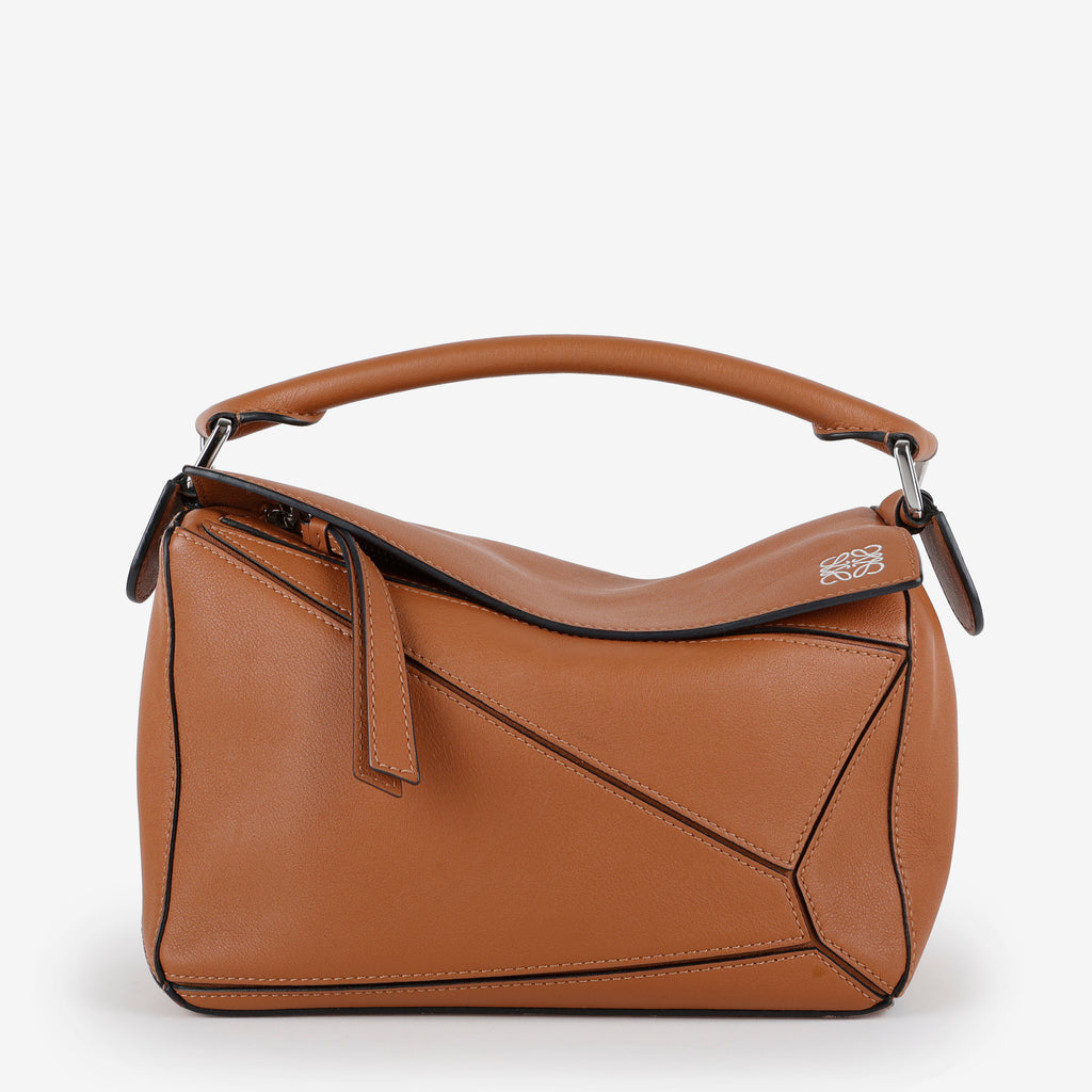 Medium Puzzle, Tan Calfskin
