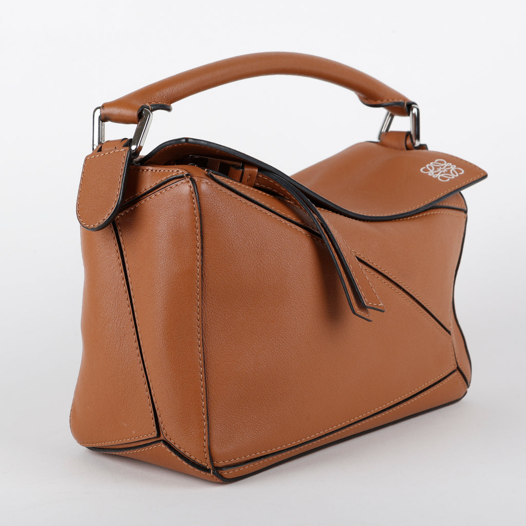 Medium Puzzle, Tan Calfskin