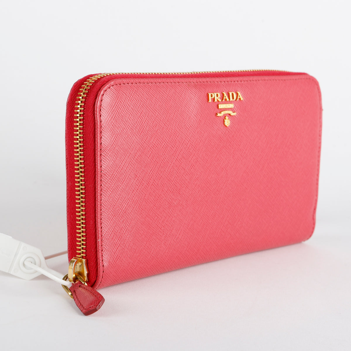 Zip Around Wallet, Fuchsia Saffiano