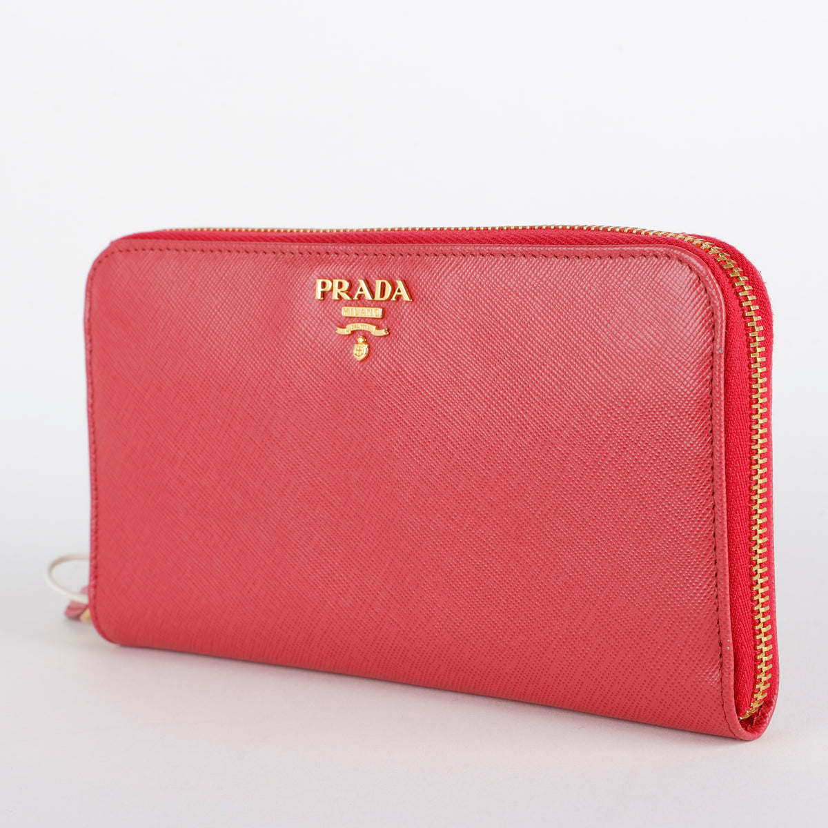 Zip Around Wallet, Fuchsia Saffiano
