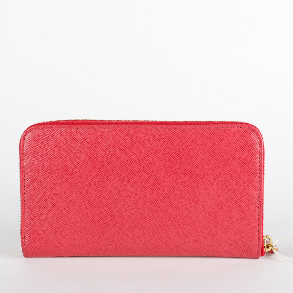 Zip Around Wallet, Fuchsia Saffiano