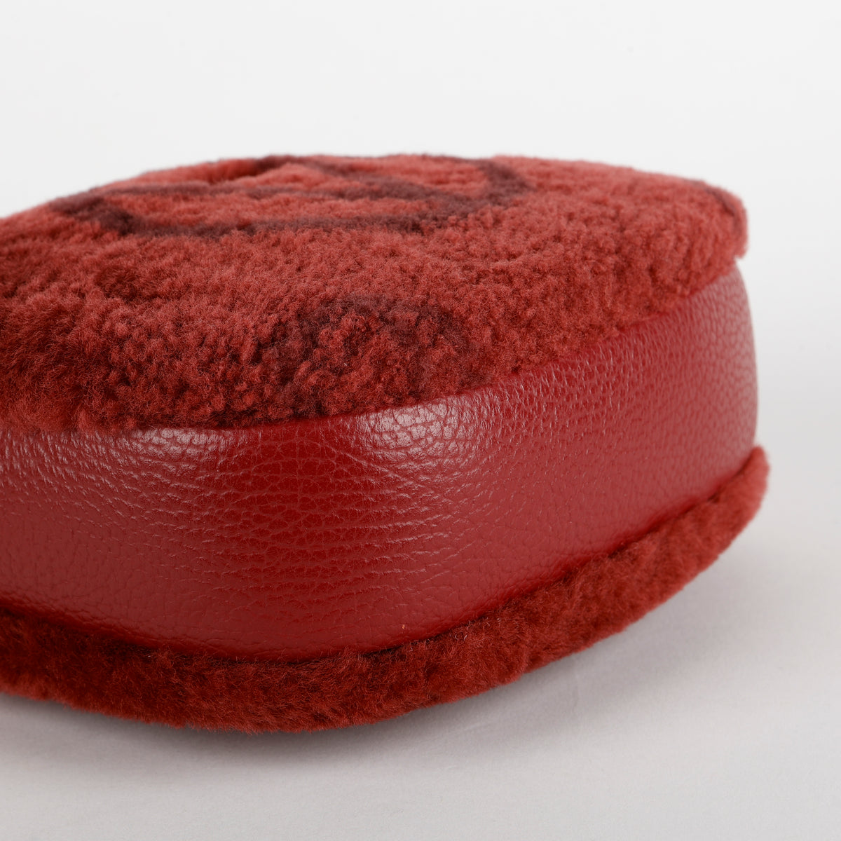 Nina Shearling Crossbody, Maroon