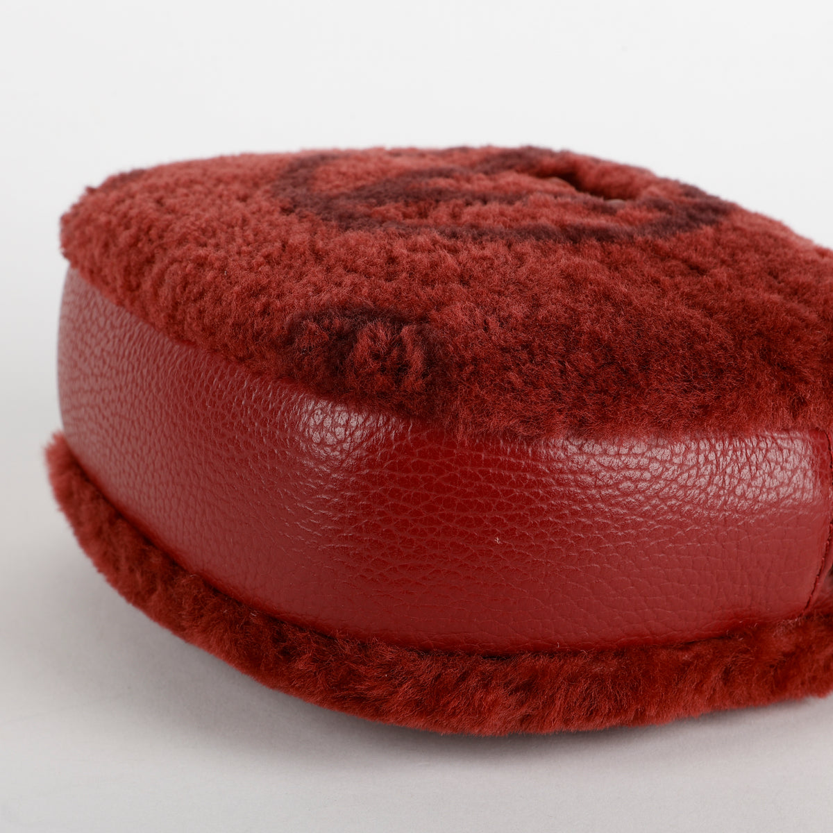 Nina Shearling Crossbody, Maroon