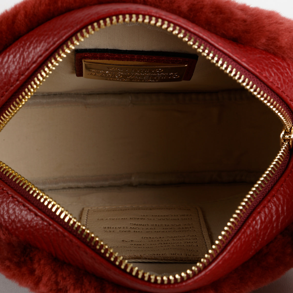 Nina Shearling Crossbody, Maroon