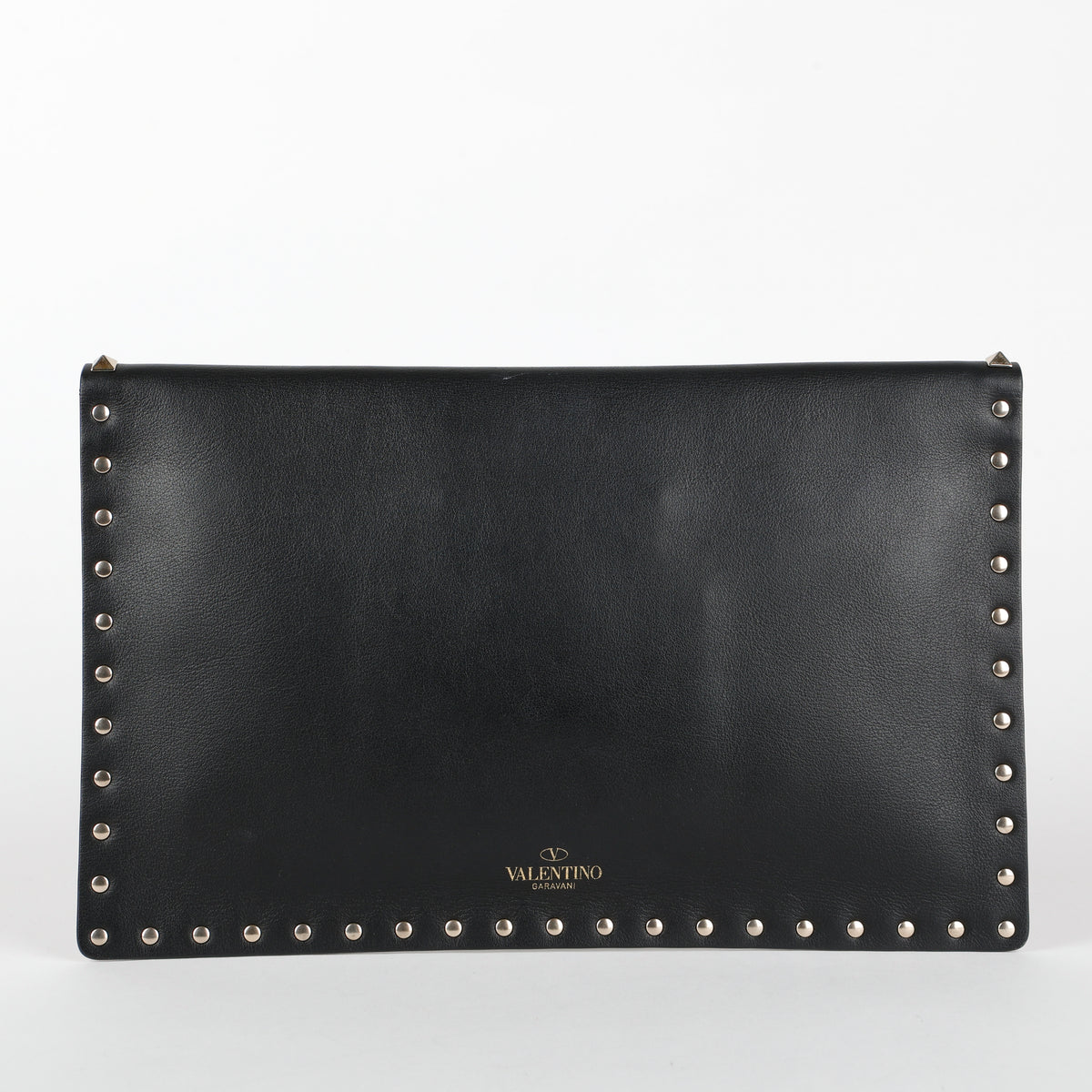 Rockstud Envelope Clutch, Black