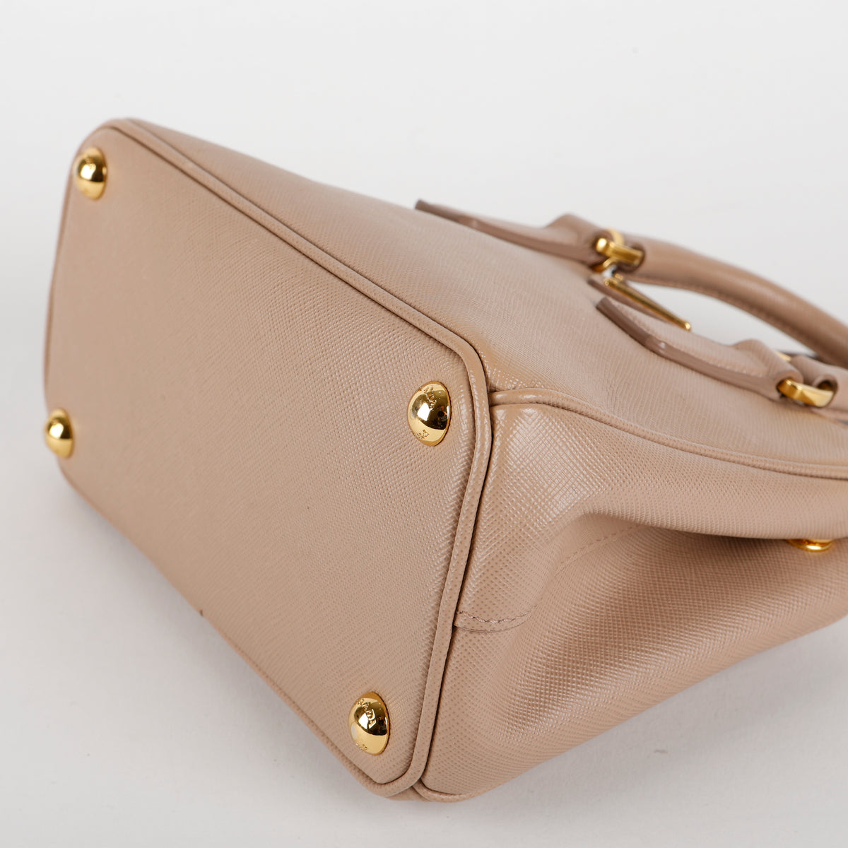 Mini Galleria Tote, Beige Saffiano