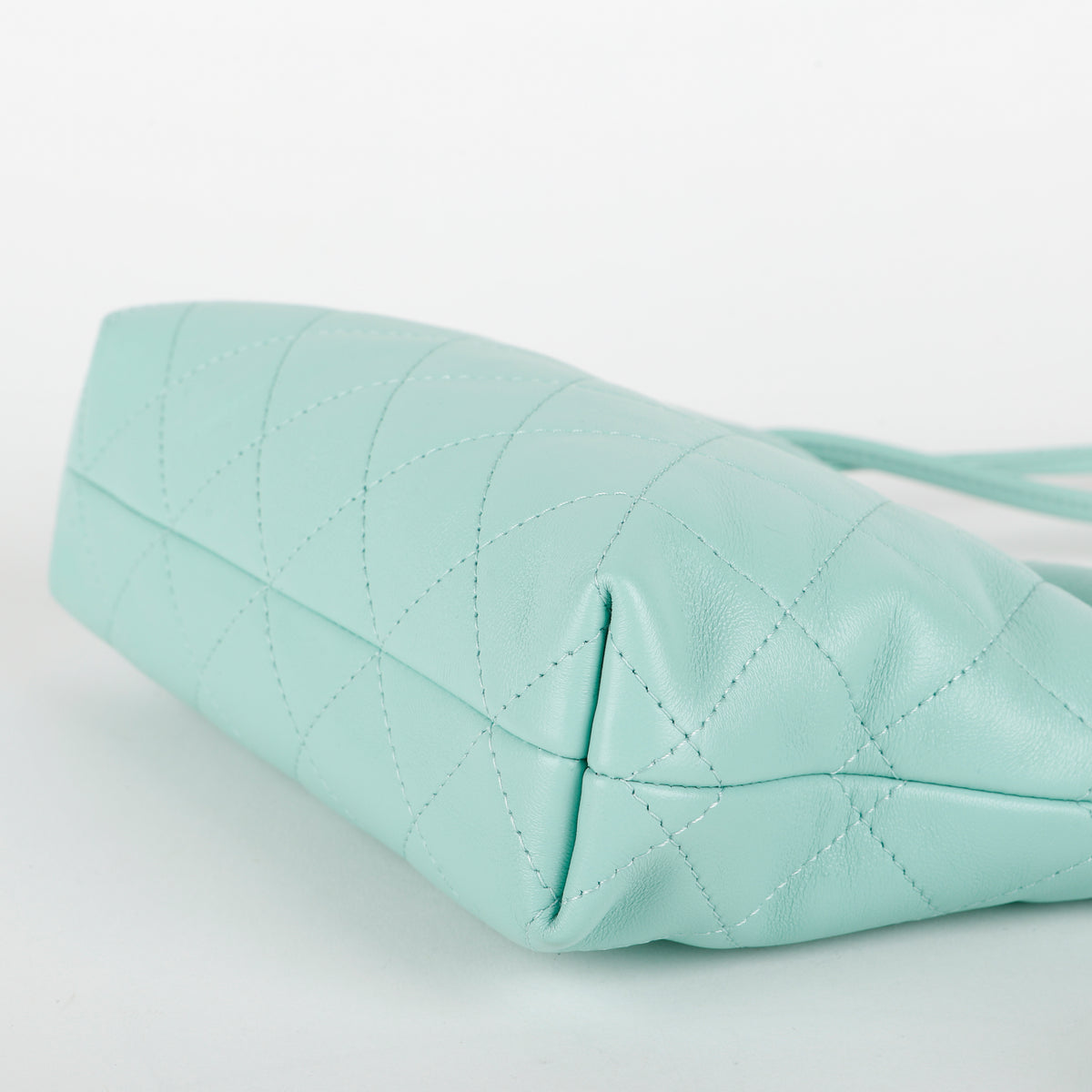 Small Drawstring Pouch, Turquoise Lambskin