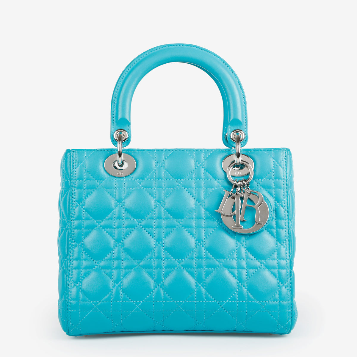 Medium Lady Dior, Turquoise Lambskin