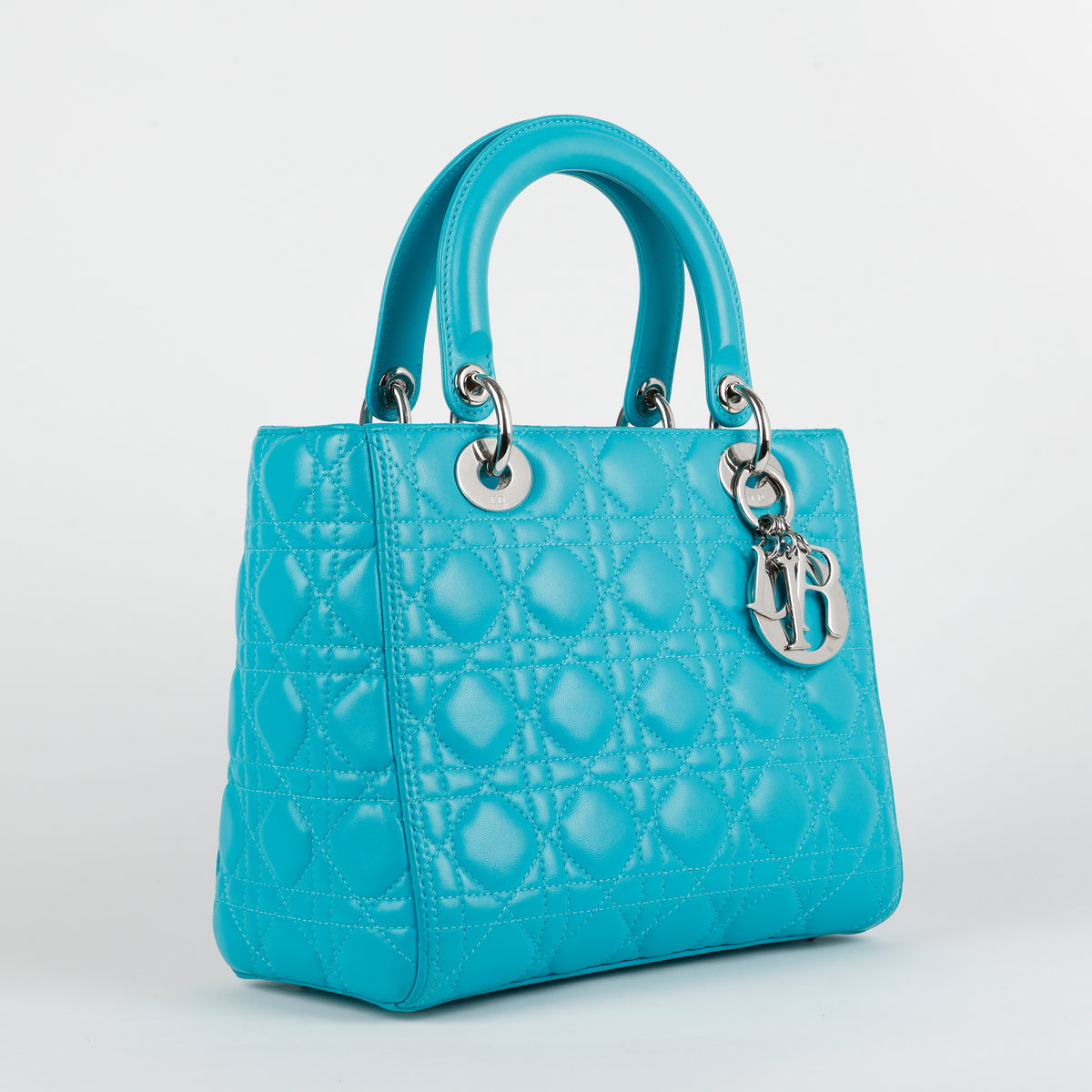 Medium Lady Dior, Turquoise Lambskin