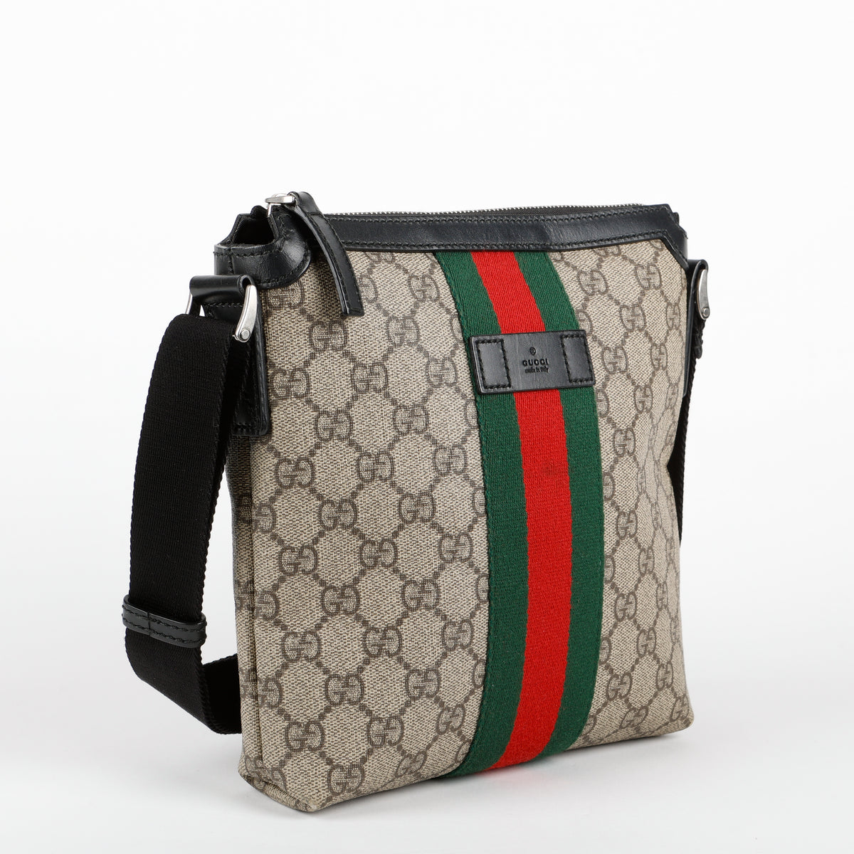 Medium Supreme Web Messenger, Canvas/Black