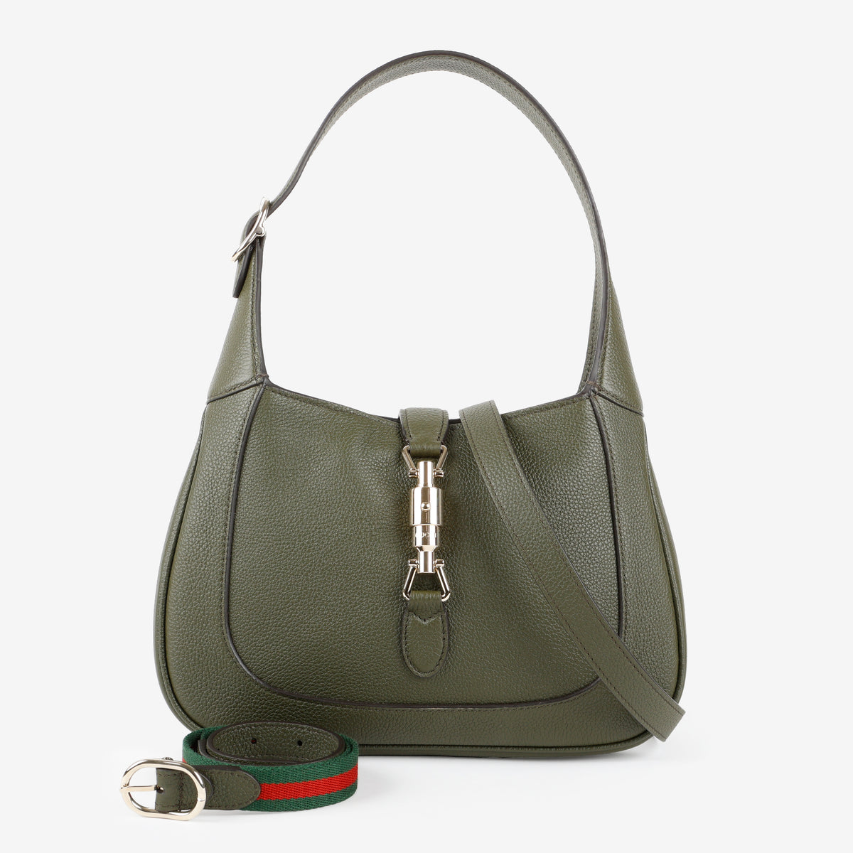 1961 Medium Jackie, Dark Green Grained Calfskin