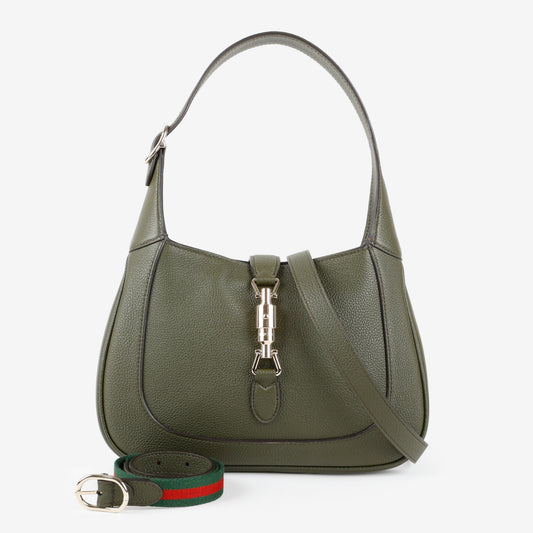 1961 Medium Jackie, Dark Green Grained Calfskin