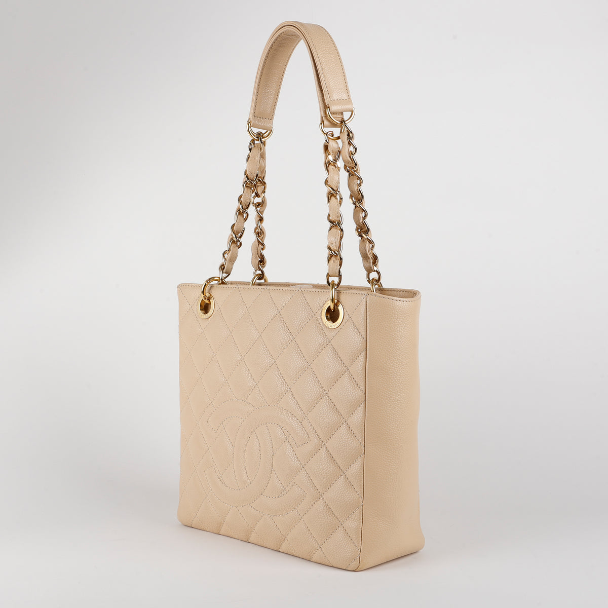 Petit Shopping Tote, Quilted Caviar